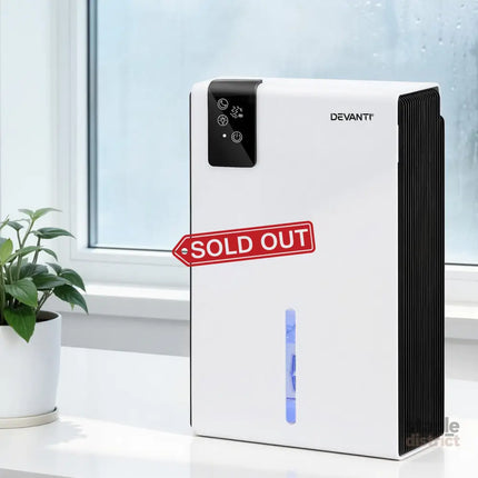 DEVANTI 2000ml Portable Dehumidifier Moisture Absorber Home Bedroom Quiet Remote - Appliances > Aroma Diffusers &