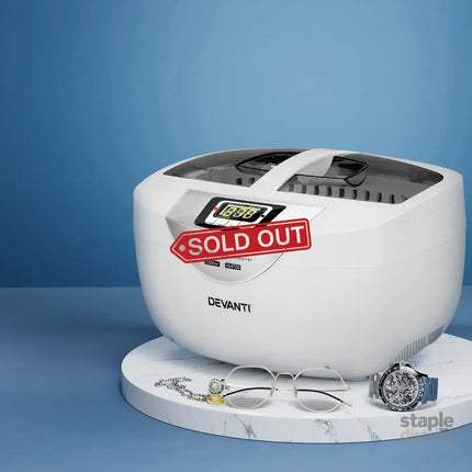 Devanti 2500ml Ultrasonic Cleaner Heater Jewellery Glasses Cleaning Machine 70W - Appliances > Other Cleaning
