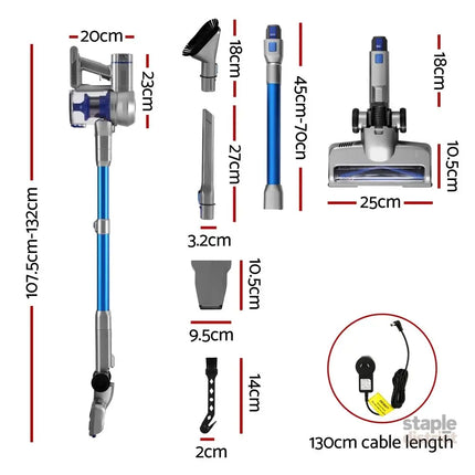 Devanti 300W Stick Vacuum Cleaner Cordless Self-Standing - Appliances > Vacuum Cleaners > Vacuums