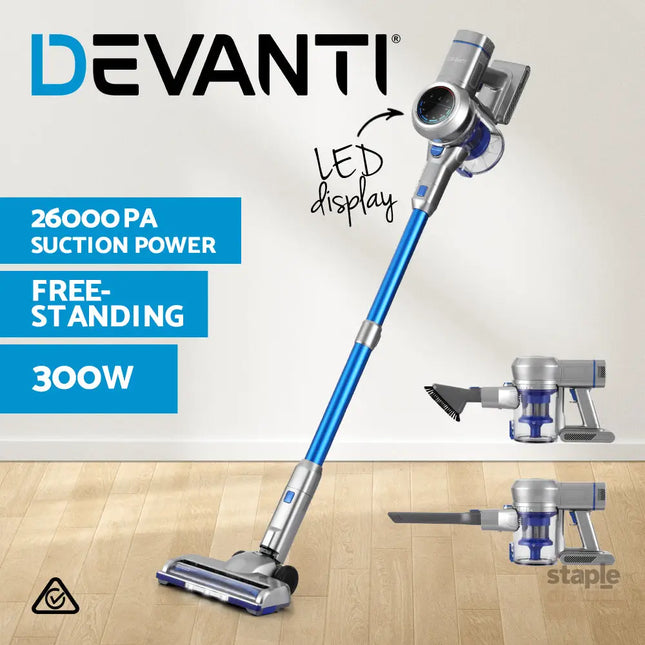Devanti 300W Stick Vacuum Cleaner Cordless Self-Standing - Appliances > Vacuum Cleaners > Vacuums