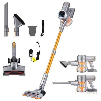 Devanti 300W Stick Vacuum Cleaner Cordless Self-Standing Golden - Appliances > Vacuum Cleaners > Vacuum Cleaner