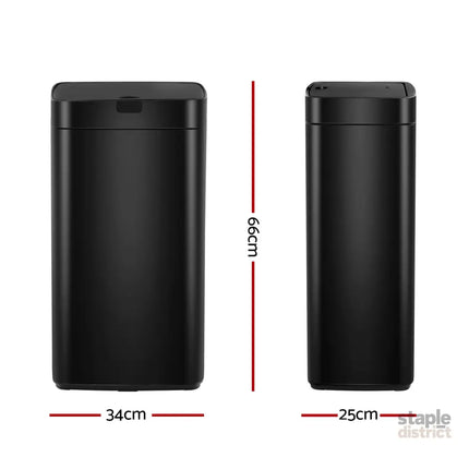 Devanti 45L Motion Sensor Bin Rubbish Automatic Black - Home & Garden > Kitchen Bins > Automatic Bins