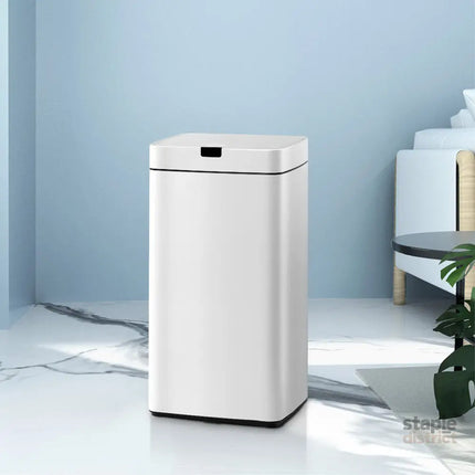 Devanti 45L Motion Sensor Bin Rubbish Automatic White - Home & Garden > Kitchen Bins > Automatic Bins