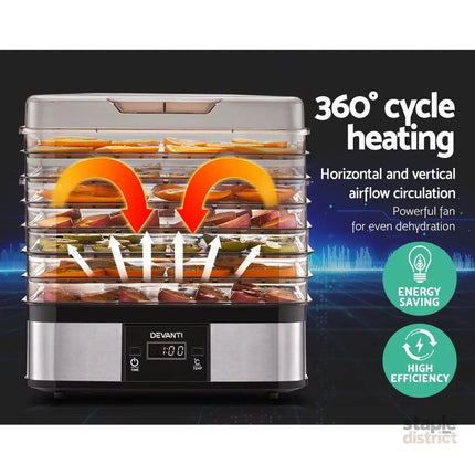 Devanti 5 Trays Food Dehydrator - Appliances > Kitchen Appliances > Food Dehydrators