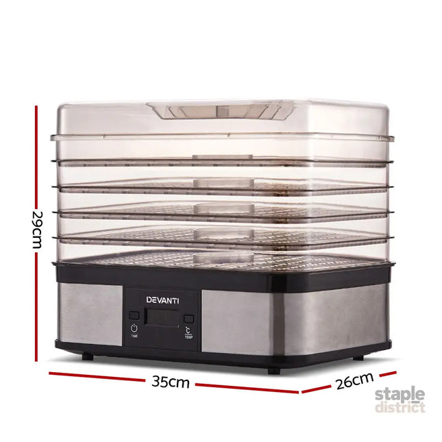 Devanti 5 Trays Food Dehydrator - Appliances > Kitchen Appliances > Food Dehydrators