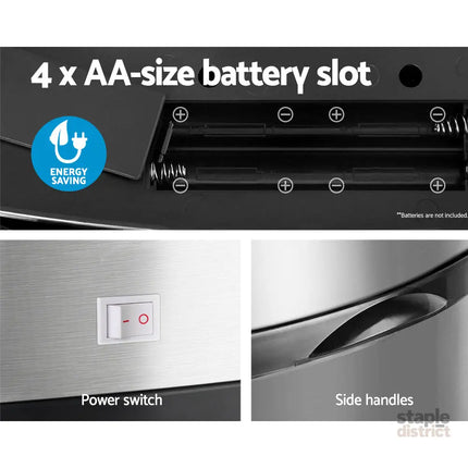 Devanti 50L Motion Sensor Bin Rubbish Automatic Silver - Home & Garden > Kitchen Bins > Automatic Bins
