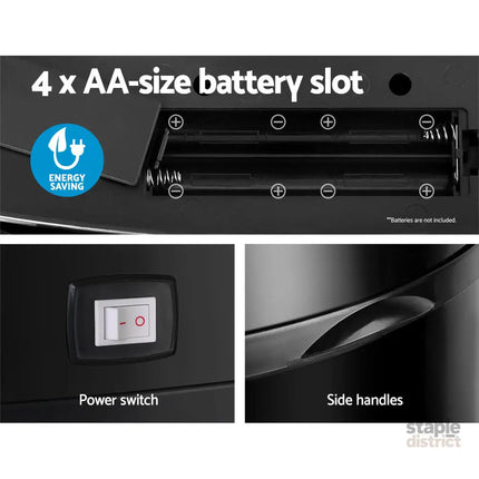 Devanti 58L Motion Sensor Bin Rubbish Automatic Black - Home & Garden > Kitchen Bins > Automatic Bins