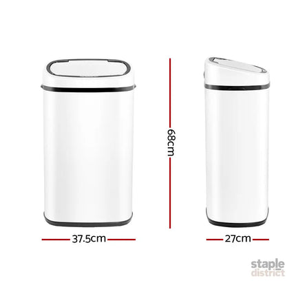 Devanti 58L Motion Sensor Bin Rubbish Automatic White - Home & Garden > Kitchen Bins > Automatic Bins