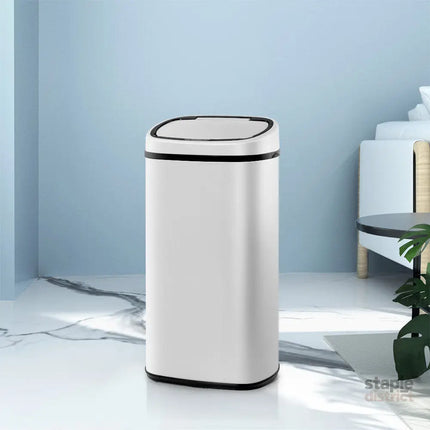 Devanti 58L Motion Sensor Bin Rubbish Automatic White - Home & Garden > Kitchen Bins > Automatic Bins