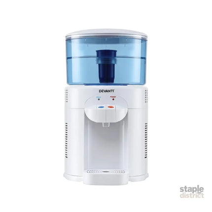 Devanti 5L Bench Top Water Cooler Dispenser with Filter 2 Taps Countertop Water Purifier - Appliances > Kitchen