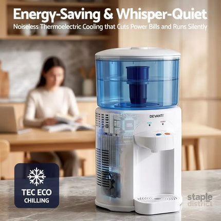 Devanti 5L Bench Top Water Cooler Dispenser with Filter 2 Taps Countertop Water Purifier - Appliances > Kitchen