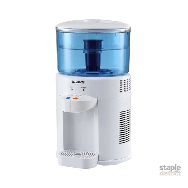 Devanti 5L Bench Top Water Cooler Dispenser with Filter 2 Taps Countertop Water Purifier - Appliances > Kitchen