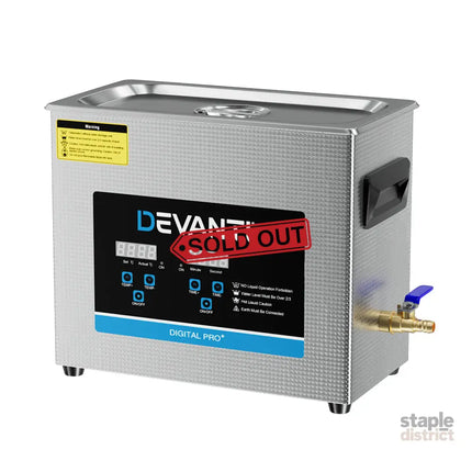 Devanti 6.5L Ultrasonic Cleaner Heater Cleaning Machine Timer Industrial 180W - Appliances > Other Cleaning Appliances