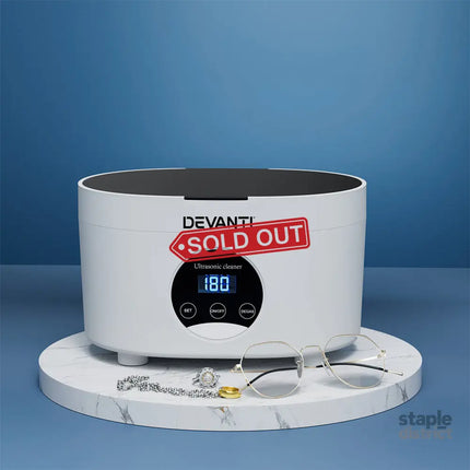 Devanti 600ml Ultrasonic Cleaner Timer Jewellery Glasses Cleaning Machine Degas - Appliances > Other Cleaning
