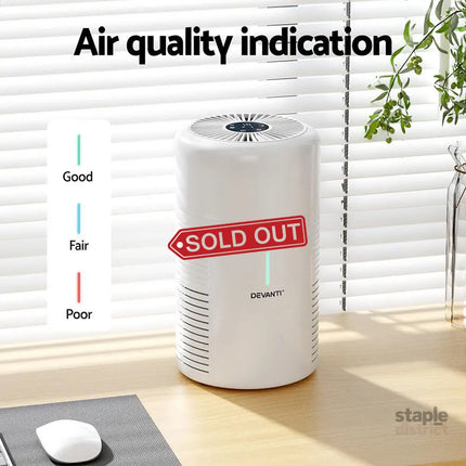 Devanti Air Purifier 3-layer HEPAh11 Filter Home Freshener Carbon PM2.5 Remover - Appliances > Aroma Diffusers &