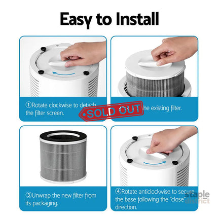 Devanti Air Purifier 3-layer HEPAh11 Filter Home Freshener Carbon PM2.5 Remover - Appliances > Aroma Diffusers &
