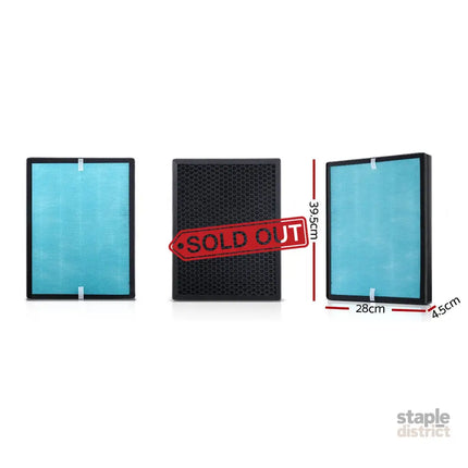 Devanti Air Purifier 3 Layers HEPA Replacement Filter - Appliances > Aroma Diffusers & Humidifiers > Purifiers