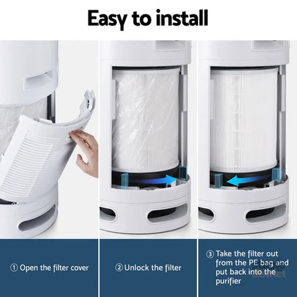 Devanti Air Purifier 4 Layers HEPA Replacement Filter - Appliances > Aroma Diffusers & Humidifiers > Purifiers