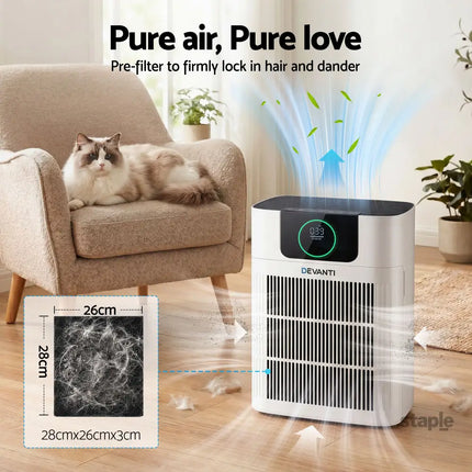 Devanti Air Purifier Filter Replacement H12 HEPA 2 Pack Dual Intake - Appliances > Aroma Diffusers & Humidifiers >