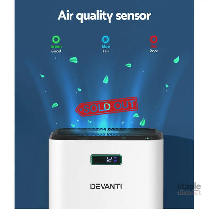 Devanti Air Purifier Home Purifiers HEPA Filter - Appliances > Aroma Diffusers & Humidifiers > Purifiers