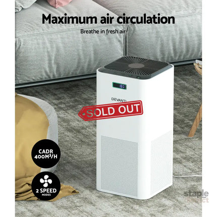 Devanti Air Purifier Home Purifiers HEPA Filter - Appliances > Aroma Diffusers & Humidifiers > Purifiers