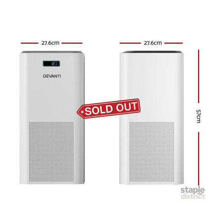 Devanti Air Purifier Home Purifiers HEPA Filter - Appliances > Aroma Diffusers & Humidifiers > Purifiers