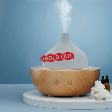 Devanti Aroma Aromatherapy Diffuser LED Oil Ultrasonic Air Humidifier Glass Wood - Appliances > Aroma Diffusers &