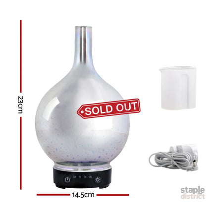 Devanti Aroma Diffuser Aromatherapy 3D Glass 100ml - Appliances > Aroma Diffusers & Humidifiers > Aroma Diffusers