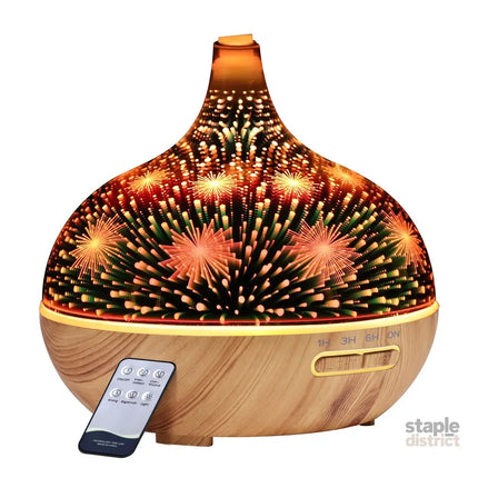 Devanti Aroma Diffuser Aromatherapy 3D Glass 400ml - Appliances > Aroma Diffusers & Humidifiers > Aroma Diffusers