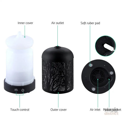 Devanti Aroma Diffuser Aromatherapy Black 160ml - Appliances > Aroma Diffusers & Humidifiers > Aroma Diffusers