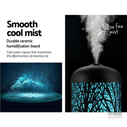 Devanti Aroma Diffuser Aromatherapy Black 160ml - Appliances > Aroma Diffusers & Humidifiers > Aroma Diffusers
