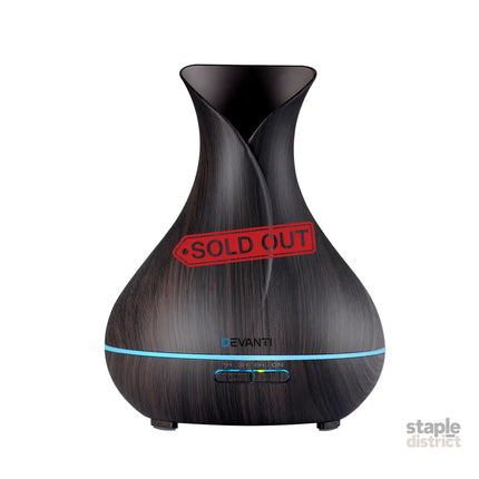 Devanti Aroma Diffuser Aromatherapy Dark Wood 400ml - Appliances > Aroma Diffusers & Humidifiers > Aroma Diffusers