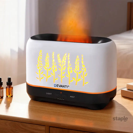 Devanti Aroma Diffuser Aromatherapy Flame 200ml - Appliances > Aroma Diffusers & Humidifiers > Aroma Diffusers