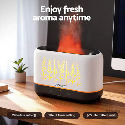 Devanti Aroma Diffuser Aromatherapy Flame 200ml - Appliances > Aroma Diffusers & Humidifiers > Aroma Diffusers