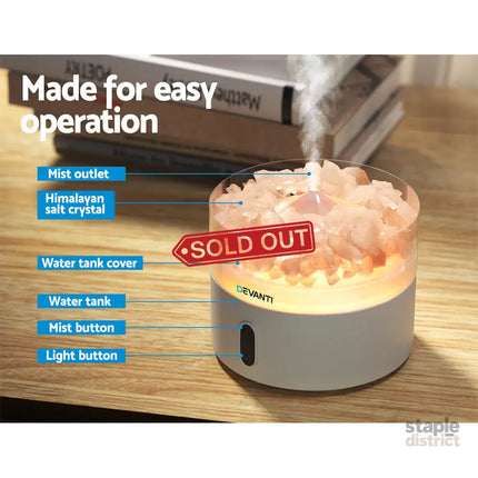 Devanti Aroma Diffuser Aromatherapy Humidifier 220ml - Appliances > Aroma Diffusers & Humidifiers > Aroma Diffusers