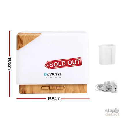 Devanti Aroma Diffuser Aromatherapy Humidifier 600ml - Appliances > Aroma Diffusers & Humidifiers > Aroma Diffusers
