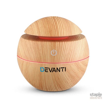 Devanti Aroma Diffuser Aromatherapy Light Wood 130ml - Appliances > Aroma Diffusers & Humidifiers > Aroma Diffusers