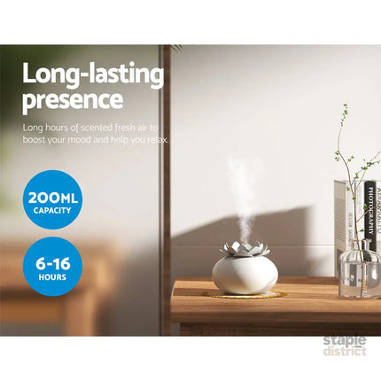 Devanti Aroma Diffuser Aromatherapy Lotus 200ml - Appliances > Aroma Diffusers & Humidifiers > Aroma Diffusers