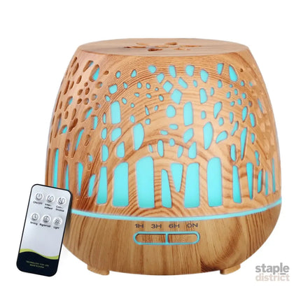 Devanti Aroma Diffuser Aromatherapy Wood Grain 400ml - Appliances > Aroma Diffusers & Humidifiers > Aroma Diffusers