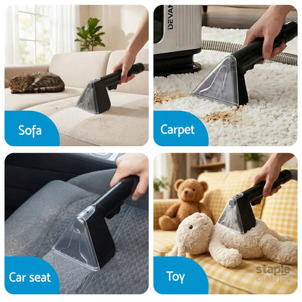 Devanti Carpet Washer Vacuum Cleaner 600W 13kpa Hose Self-Cleaning Function - Auto Accessories > Auto Accessories