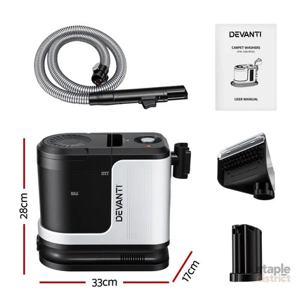 Devanti Carpet Washer Vacuum Cleaner 600W 13kpa Hose Self-Cleaning Function - Auto Accessories > Auto Accessories