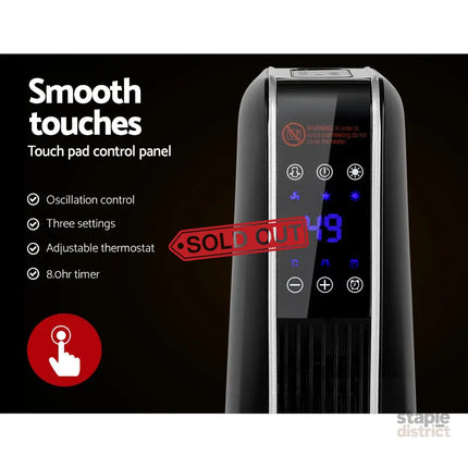 Devanti Electric Ceramic Tower Heater 2400W - Appliances > Heaters > Electric Heaters