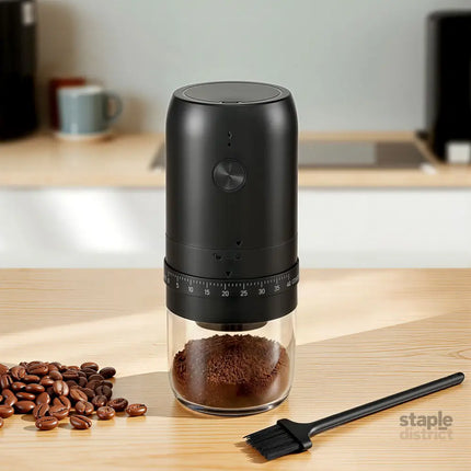 Devanti Electric Coffee Grinder USB-C Rechargeable Portable Coffee Bean Grinder with 40 Precise Grind Settings