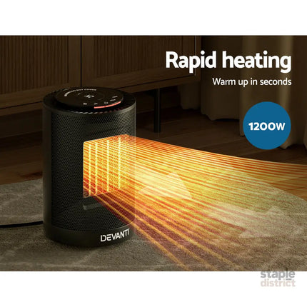 Devanti Electric Fan Heater 1200W - Appliances > Heaters > Electric Heaters