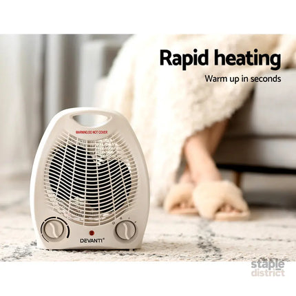 Devanti Electric Fan Heater 2000W - Appliances > Heaters > Electric Heaters
