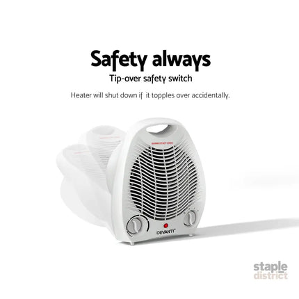 Devanti Electric Fan Heater 2000W - Appliances > Heaters > Electric Heaters
