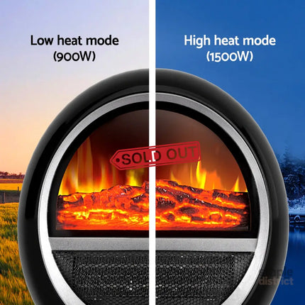 Devanti Electric Fireplace Fire Heaters 1500W - Appliances > Heaters > Electric Heaters