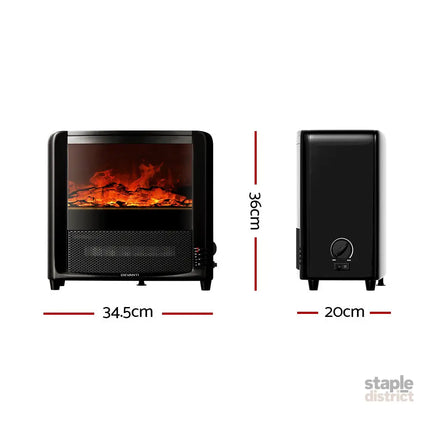 Devanti Electric Fireplace Fire Heaters 2000W - Appliances > Heaters > Electric Heaters