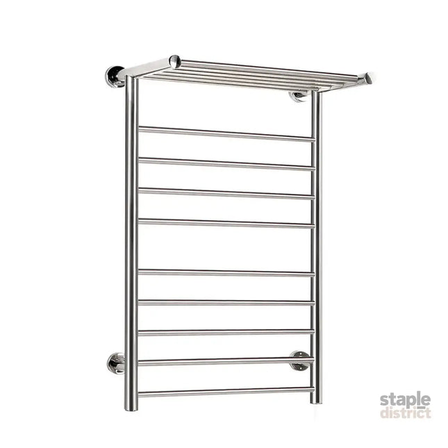 Devanti Electric Heated Towel Rail Rack 14 Bars Wall Mounted Clothes Dry Warmer - Home & Garden > Laundry & Cleaning >