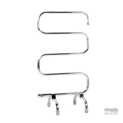 Devanti Electric Heated Towel Rail Rack 5 Bars Freestanding Clothes Dry Warmer - Home & Garden > Laundry & Cleaning >